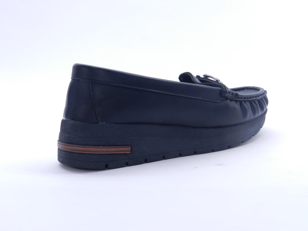 Women's Synthetic Slip-On Loafer — Black
