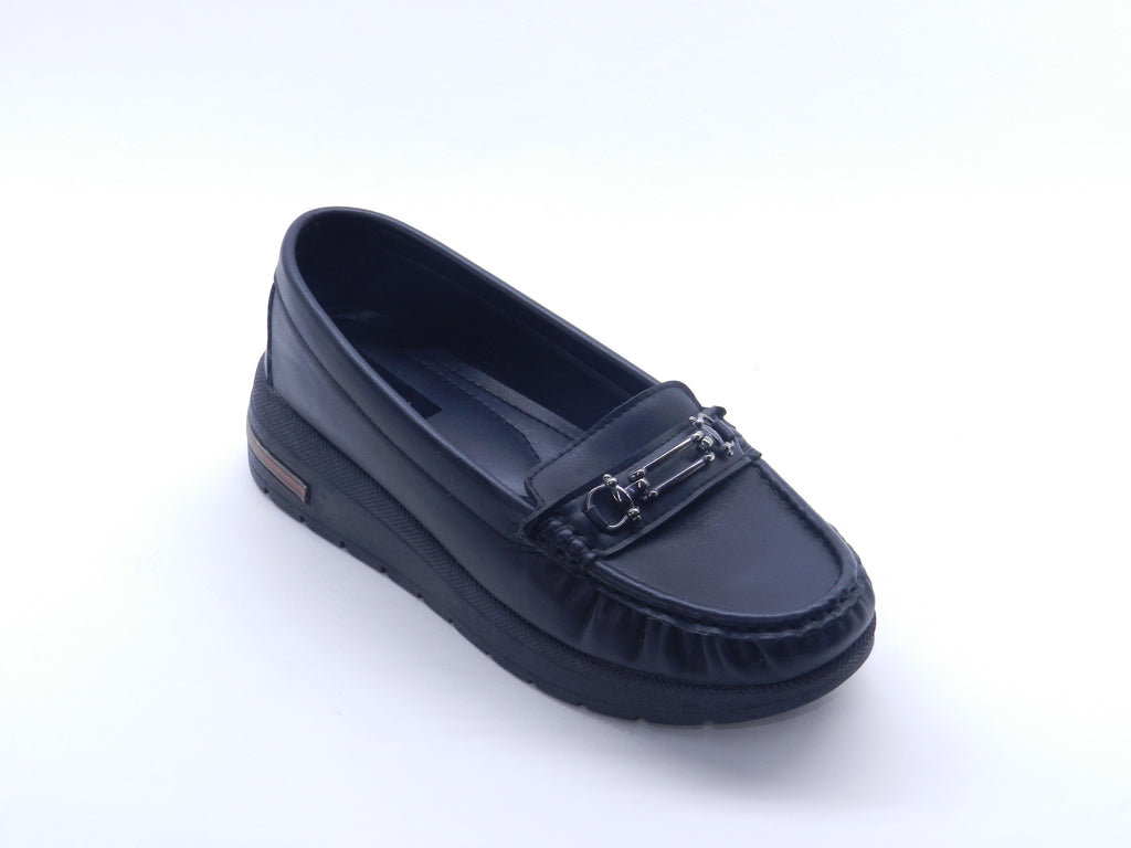 Women's Synthetic Slip-On Loafer — Black