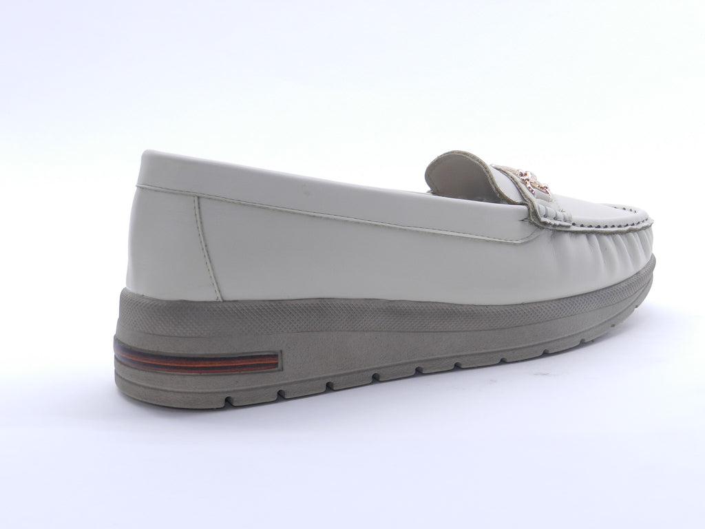 Women's Synthetic Slip-On Loafer — Beige