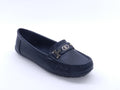 Women's Faux Leather Slip-On Loafer — Black