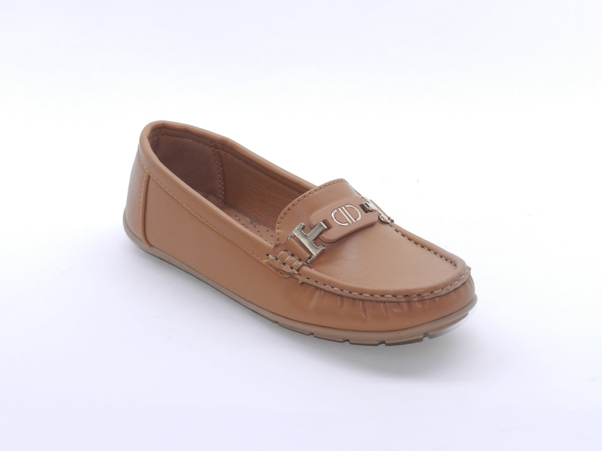 Women's Faux Leather Slip-On Loafer — White