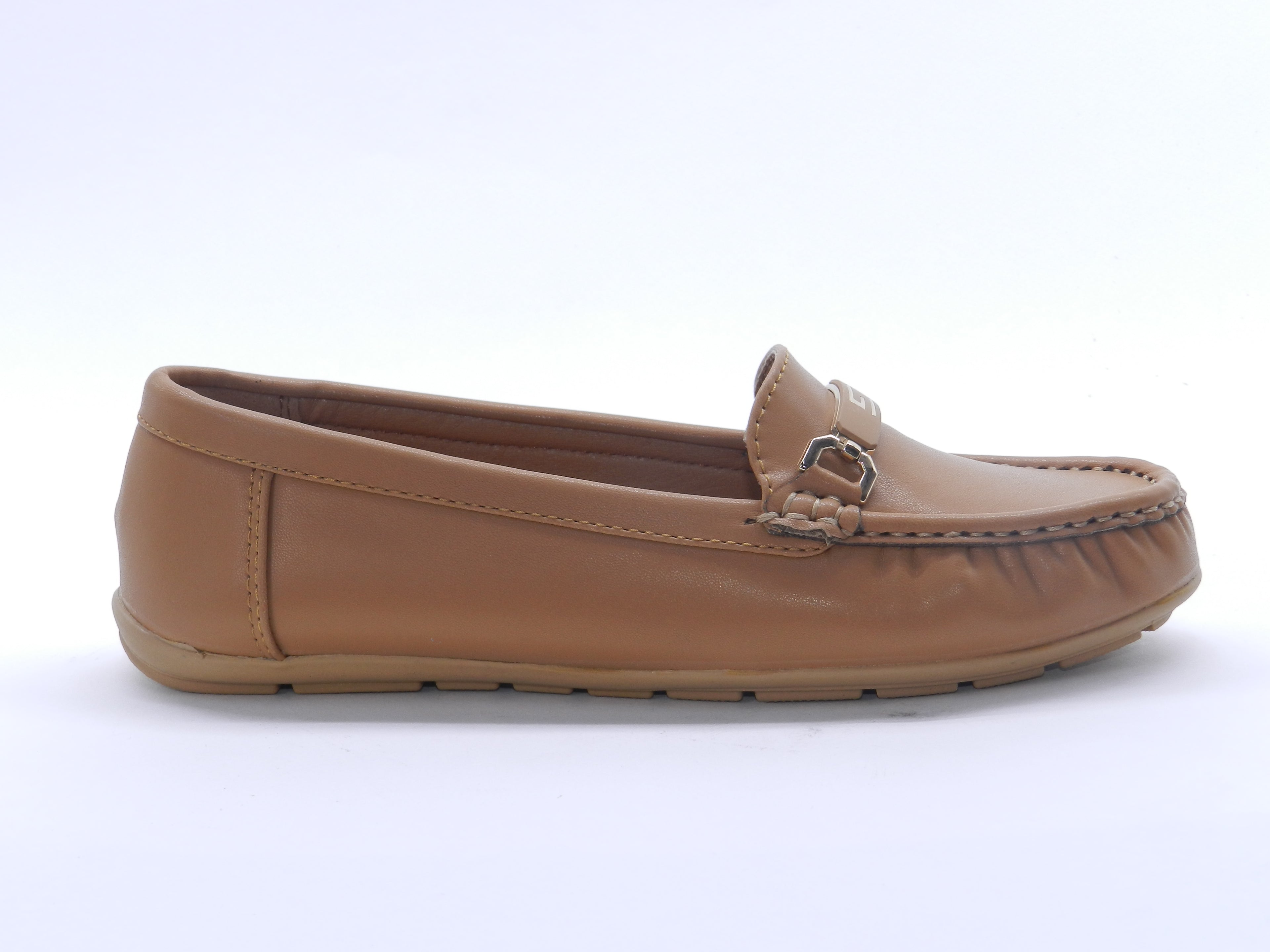 Women's Faux Leather Slip-On Loafer — Tan