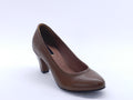 Women's Faux Leather Slip-On Pumps — Brown