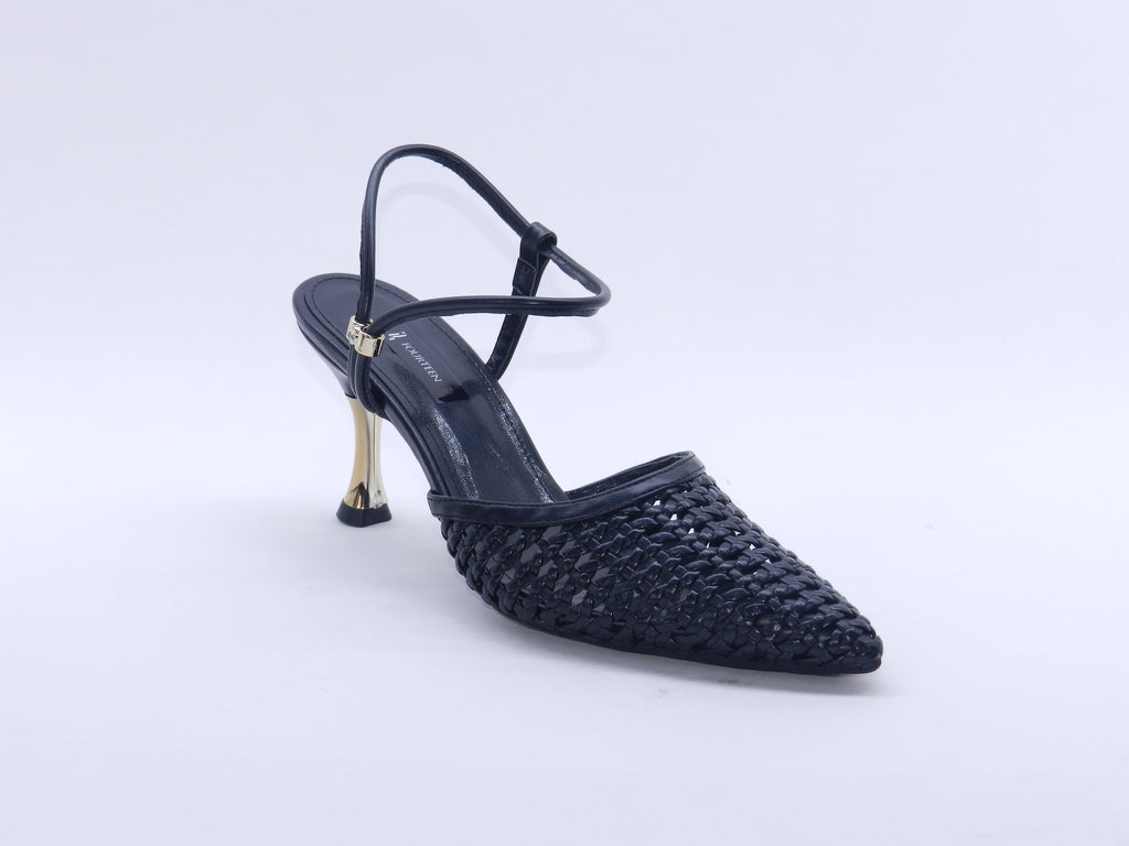 Women's Woven Slingback Sabot — Black