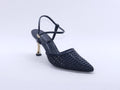 Women's Woven Slingback Sabot — Black