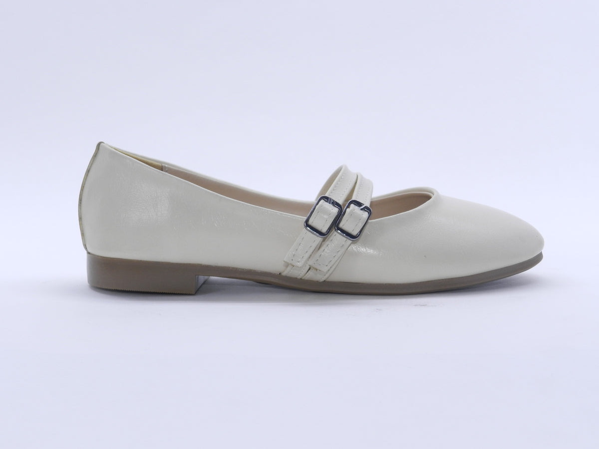 Women's Synthetic Slip-On Ballerina — Beige