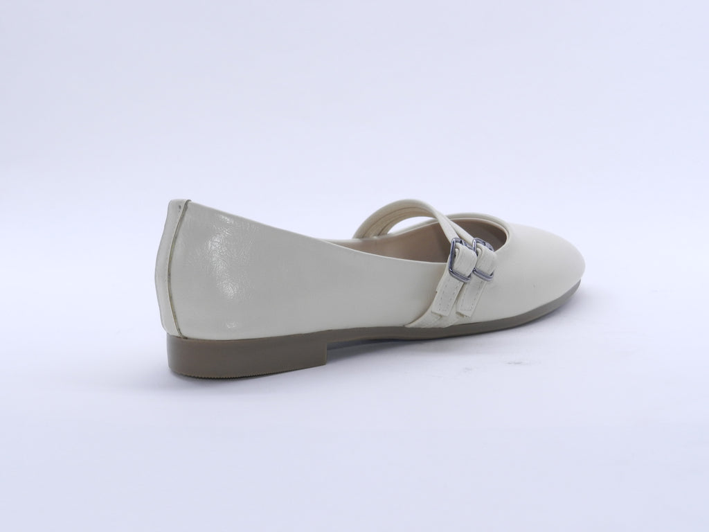 Women's Synthetic Slip-On Ballerina — Beige