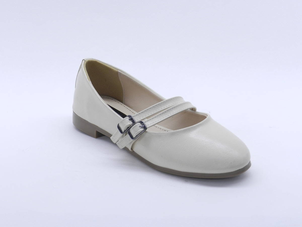 Women's Synthetic Slip-On Ballerina — Beige