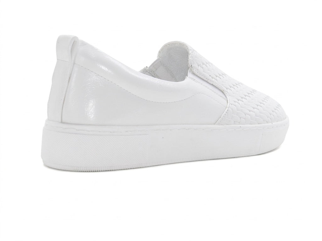 Women's Woven Slip-On Sneaker — White​