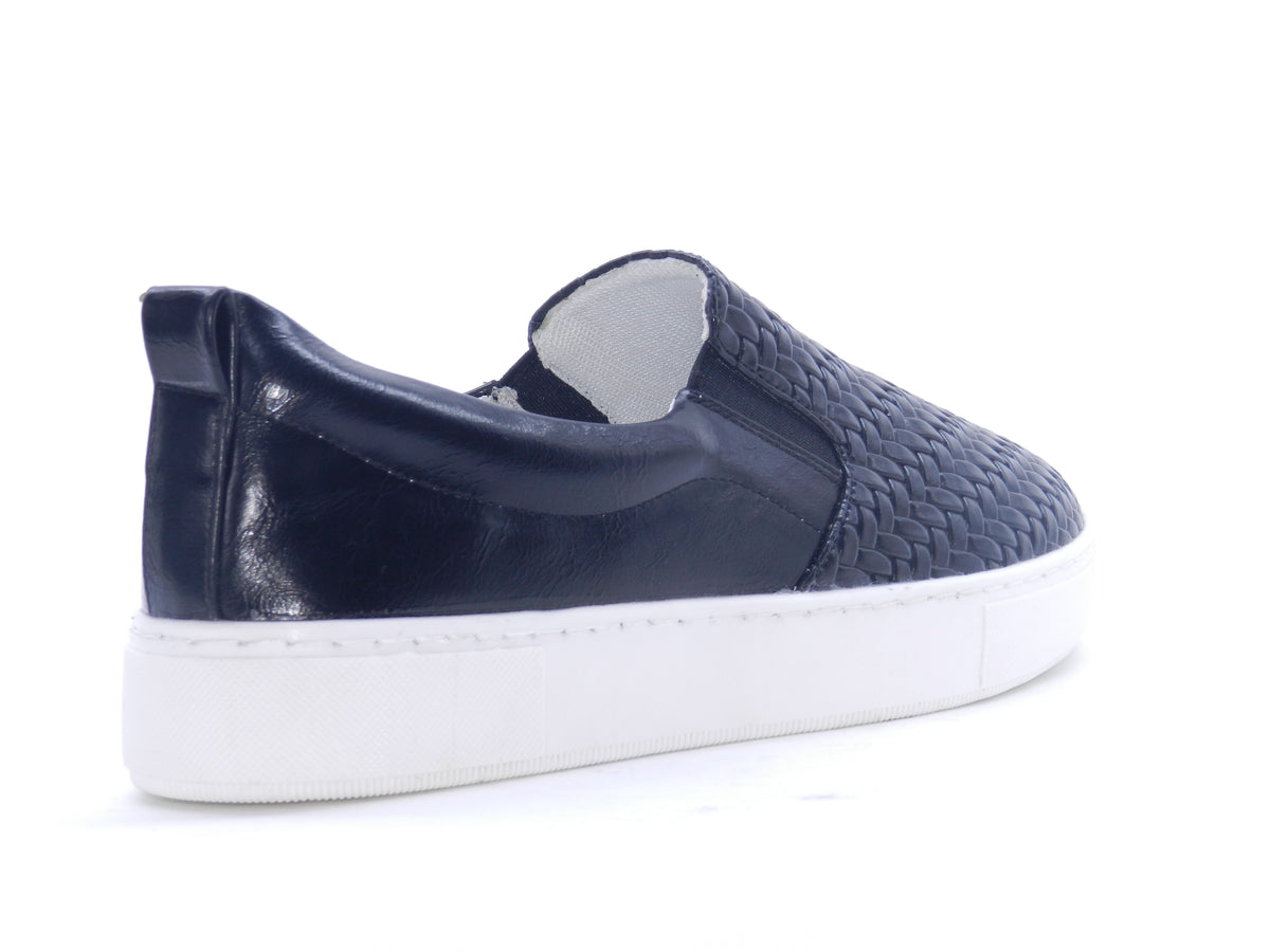 Women's Woven Slip-On Sneaker — Black