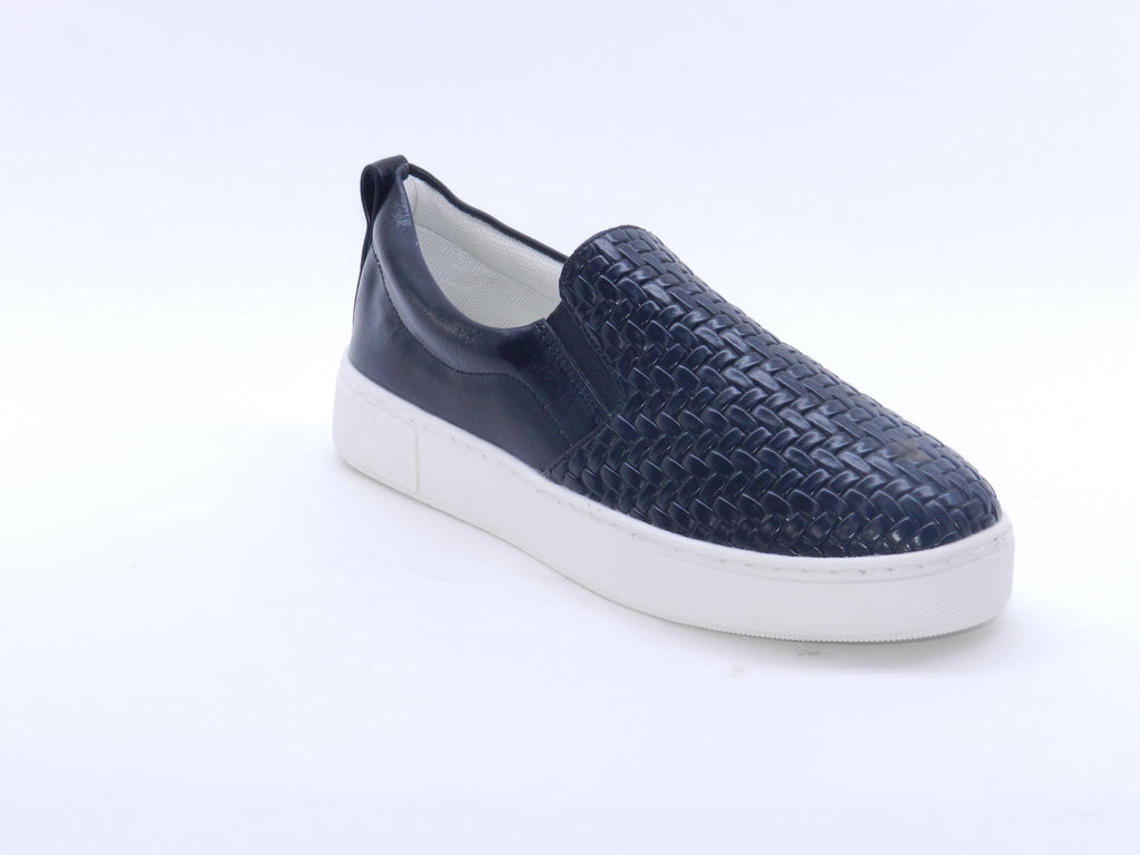 Women's Woven Slip-On Sneaker — Black