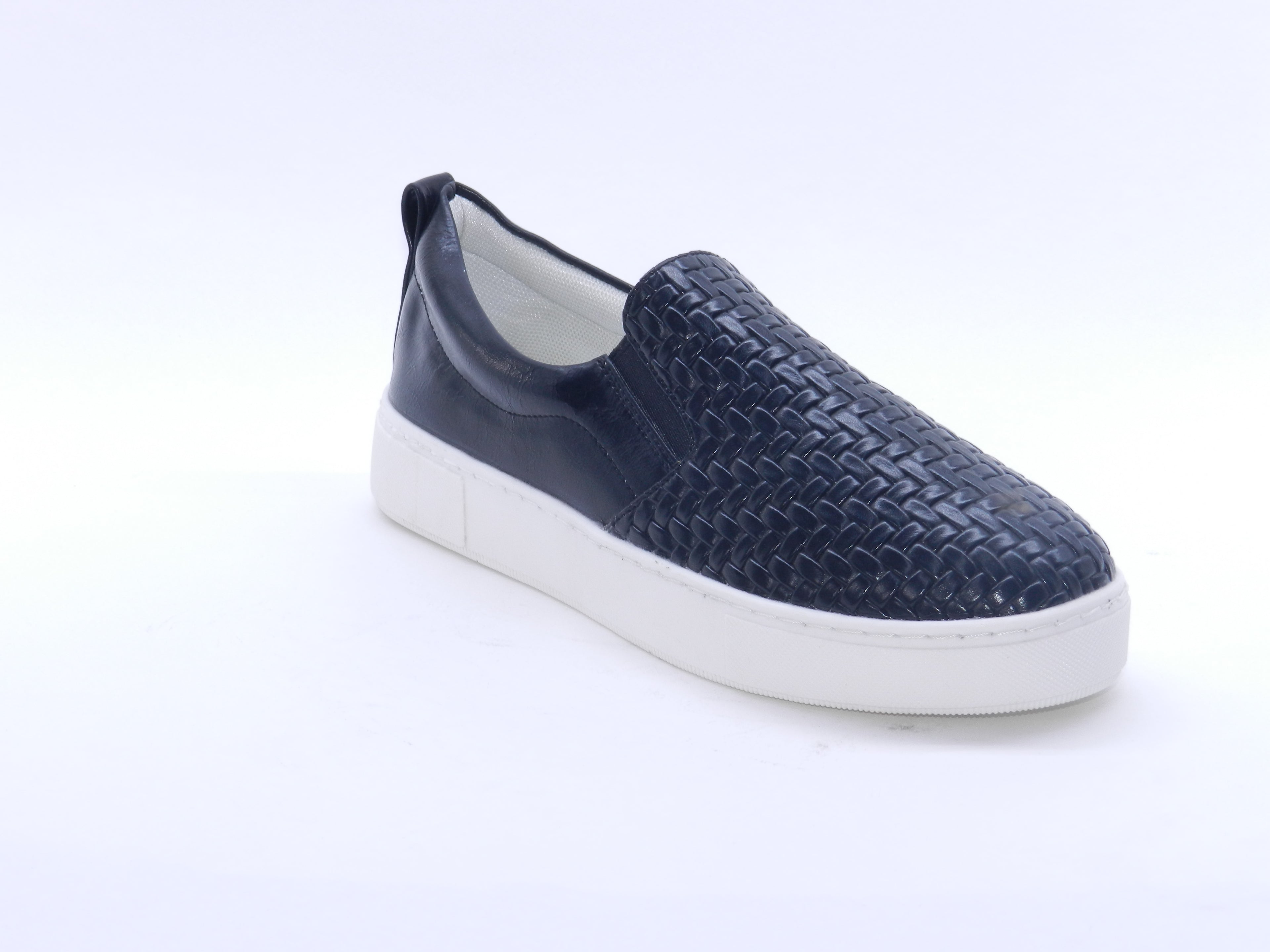 Women's Woven Slip-On Sneaker — Black