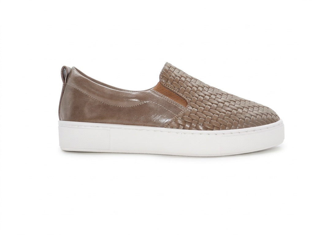 Women's Woven Slip-On Sneaker — Coffee​