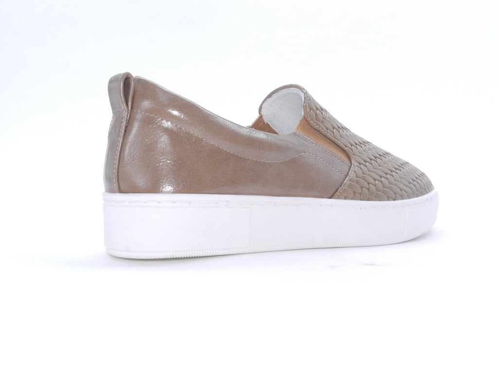 Women's Woven Slip-On Sneaker — Coffee