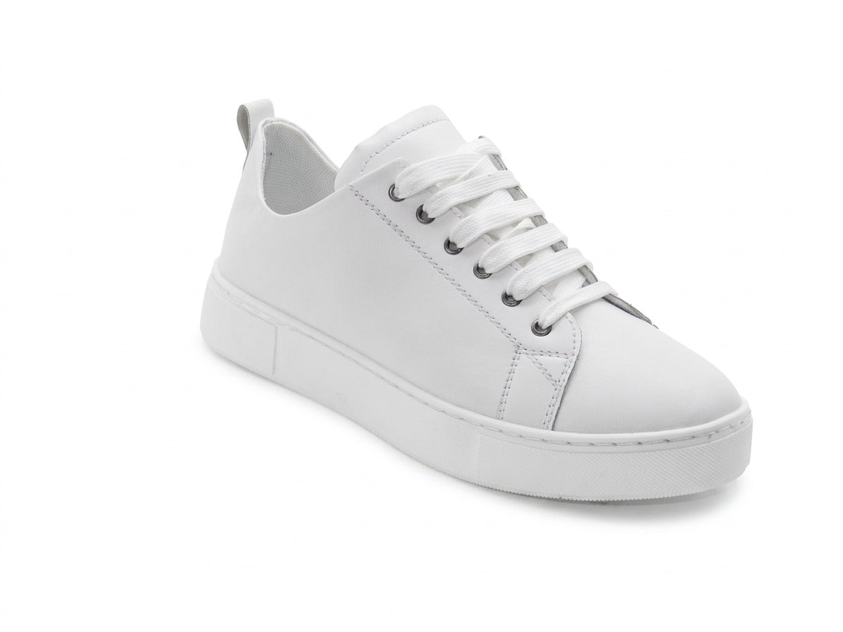 Women's Synthetic Low-Top Sneaker — White​