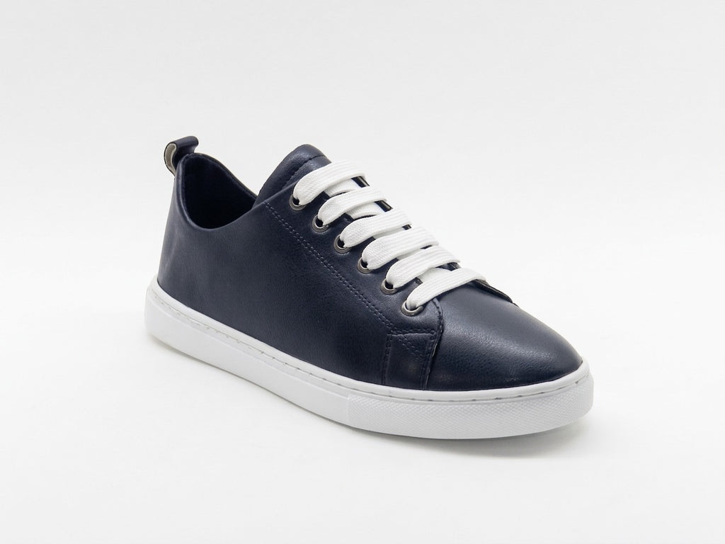 Women's Synthetic Low-Top Sneaker — Black​