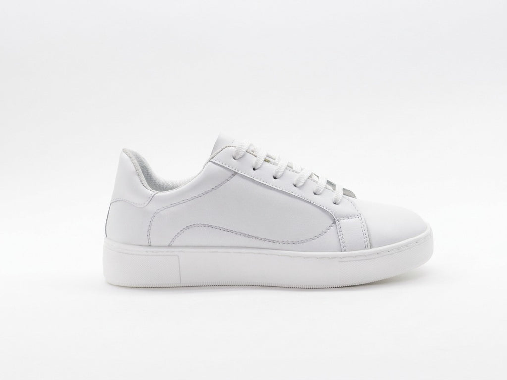 Women's Synthetic Lace-Up Sneaker — White​