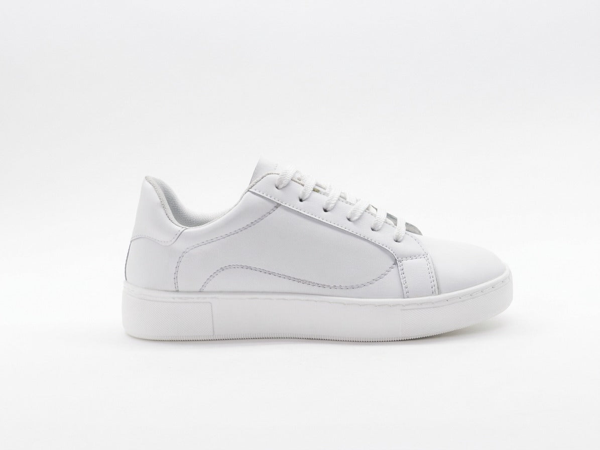 Women's Synthetic Lace-Up Sneaker — White​