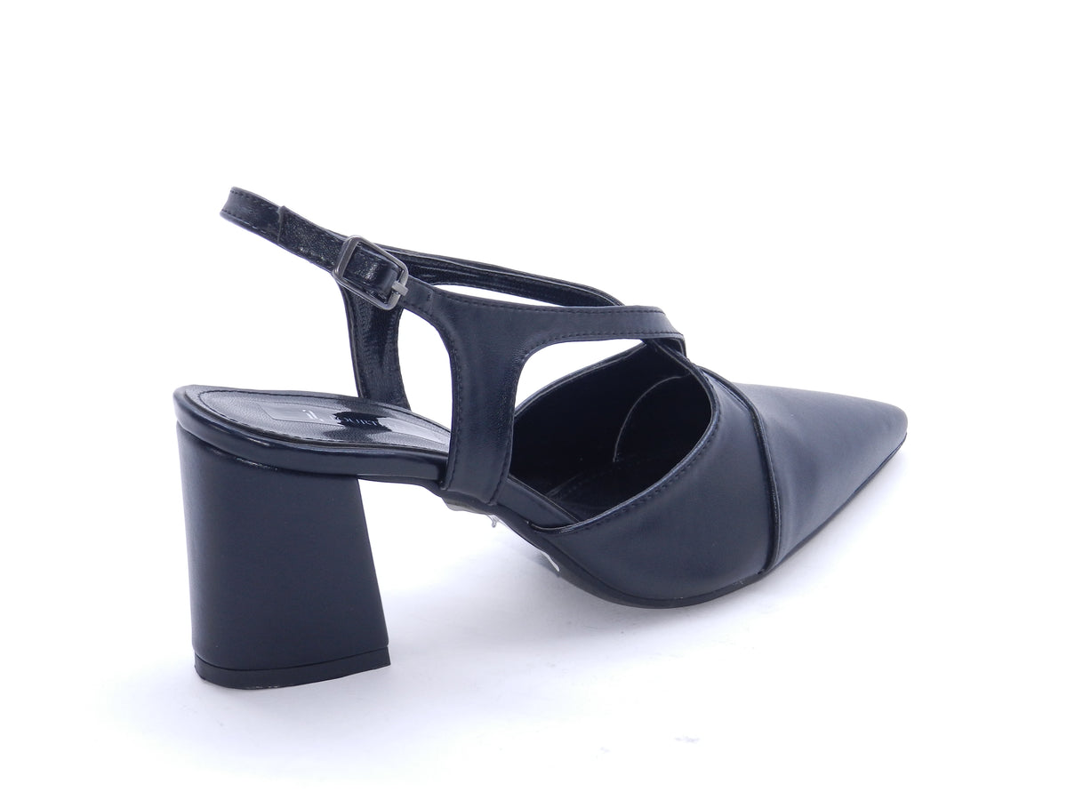 Women's Faux Leather Slingback Sabot — Black