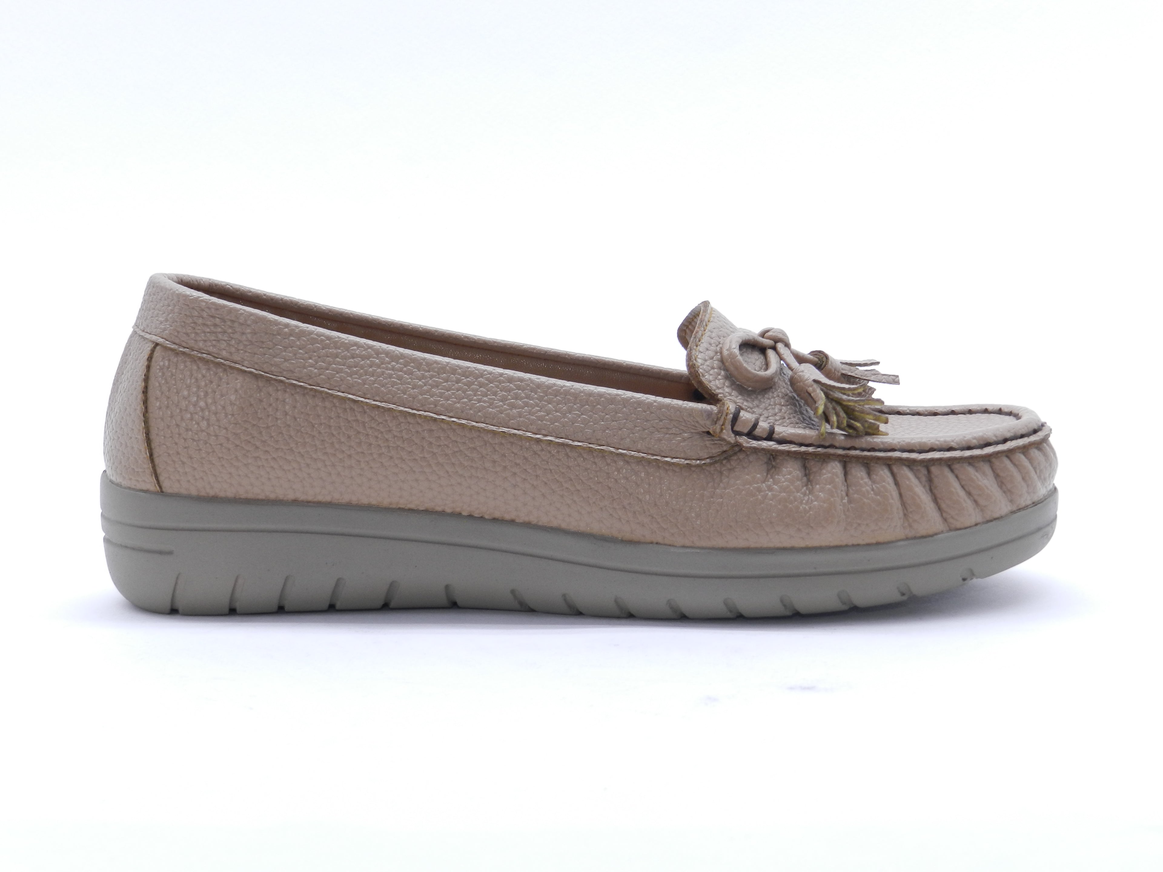 Women's Textured Slip-On Flat — Khaki