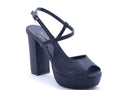 Women's Glitter Platform Soiree Sandal — Crystal Black
