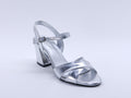 Women's Metallic Strappy Block Heel Sandal — Silver