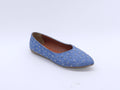 Women's Studded Pointed Toe Ballerina Flats — Denim