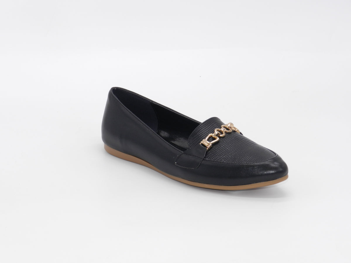 Women's Textured Slip-On Ballerina — Lizard Black