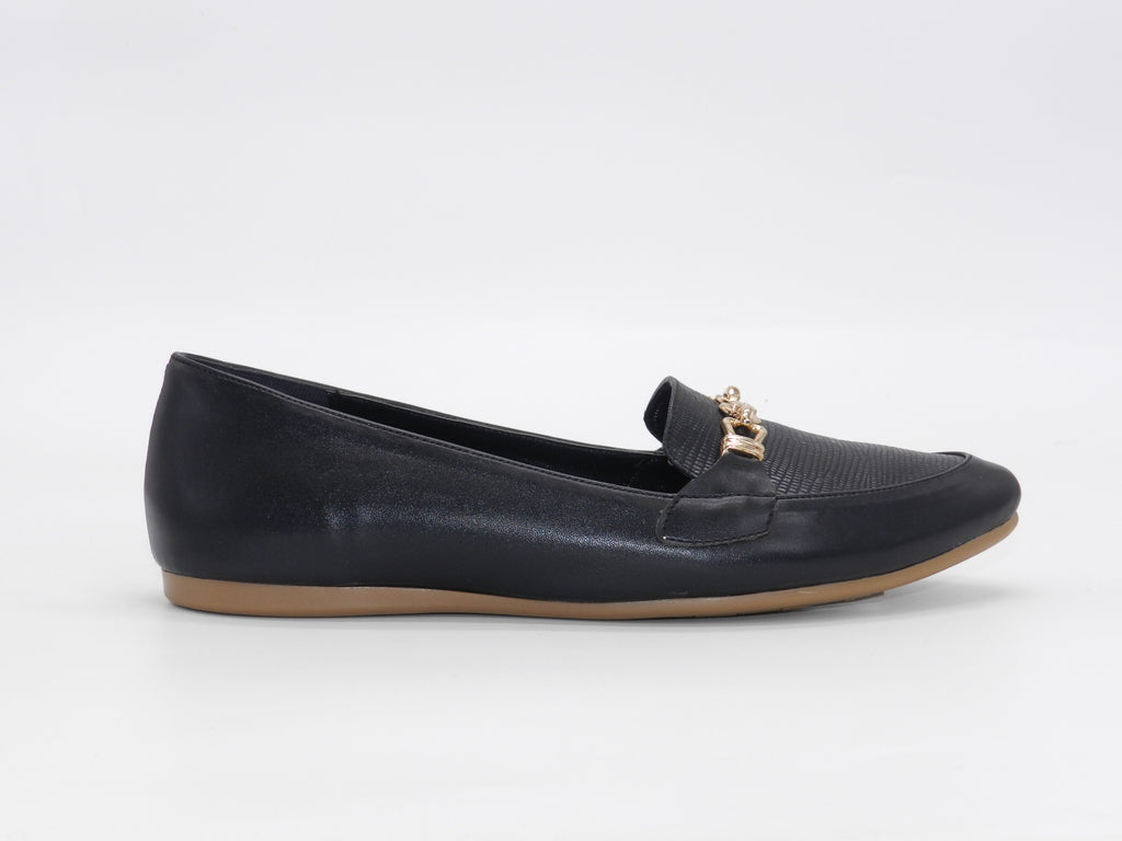 Women's Textured Slip-On Ballerina — Lizard Black