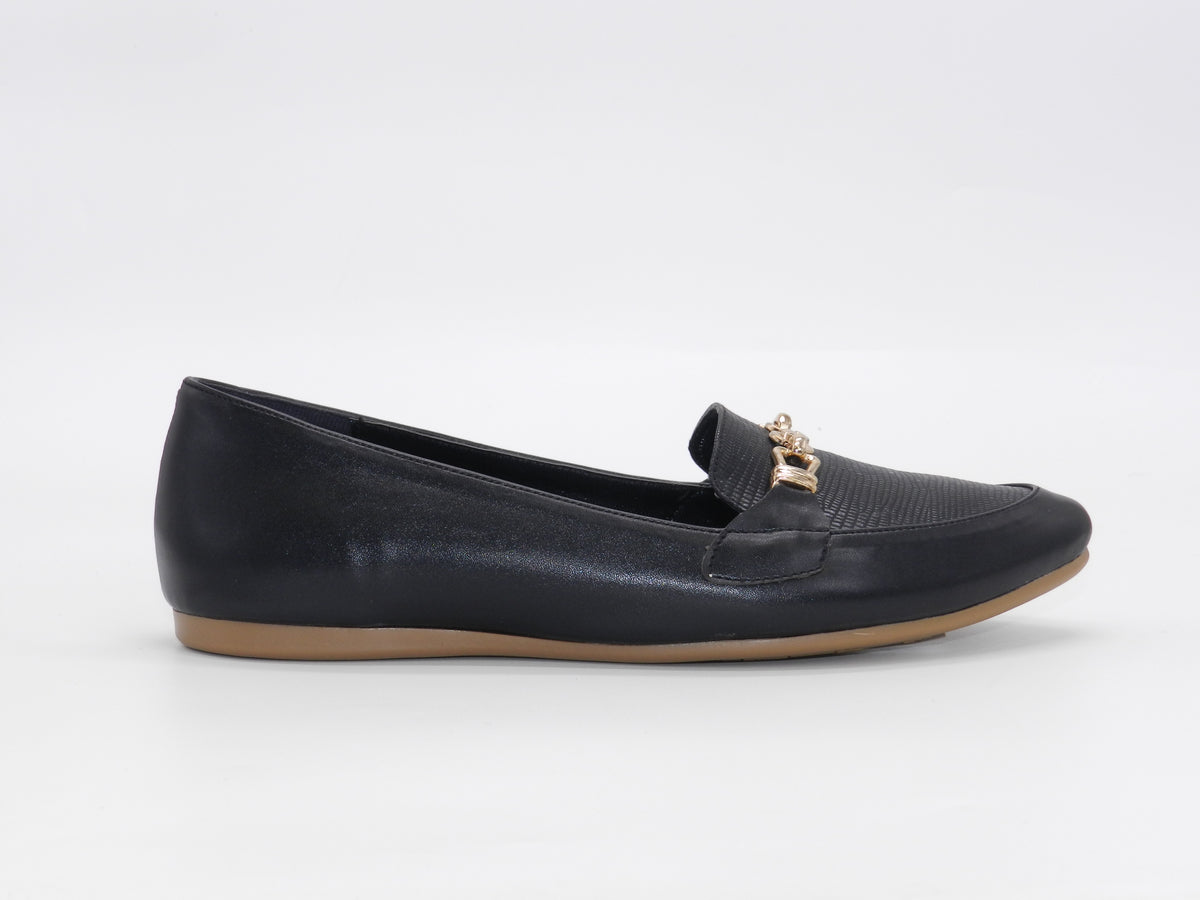 Women's Textured Slip-On Ballerina — Lizard Black