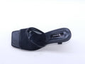 Women's Mesh Slip-On Heeled Slipper — Black