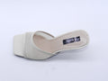Women's Mesh Slip-On Heeled Slipper — Beige