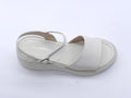 Women's Denim Platform Wedge Sandal — Beige