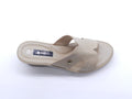 Women's Faux Leather Wedge Slippers — Khaki
