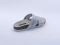 Women's Woven Flat Slippers — Silver