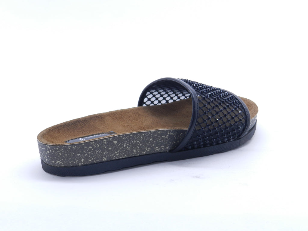 Women's Embellished Slip-On Slipper — Black