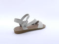 Women's Faux Leather Flat Sandal — Beige