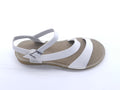 Women's Faux Leather Flat Sandal — White