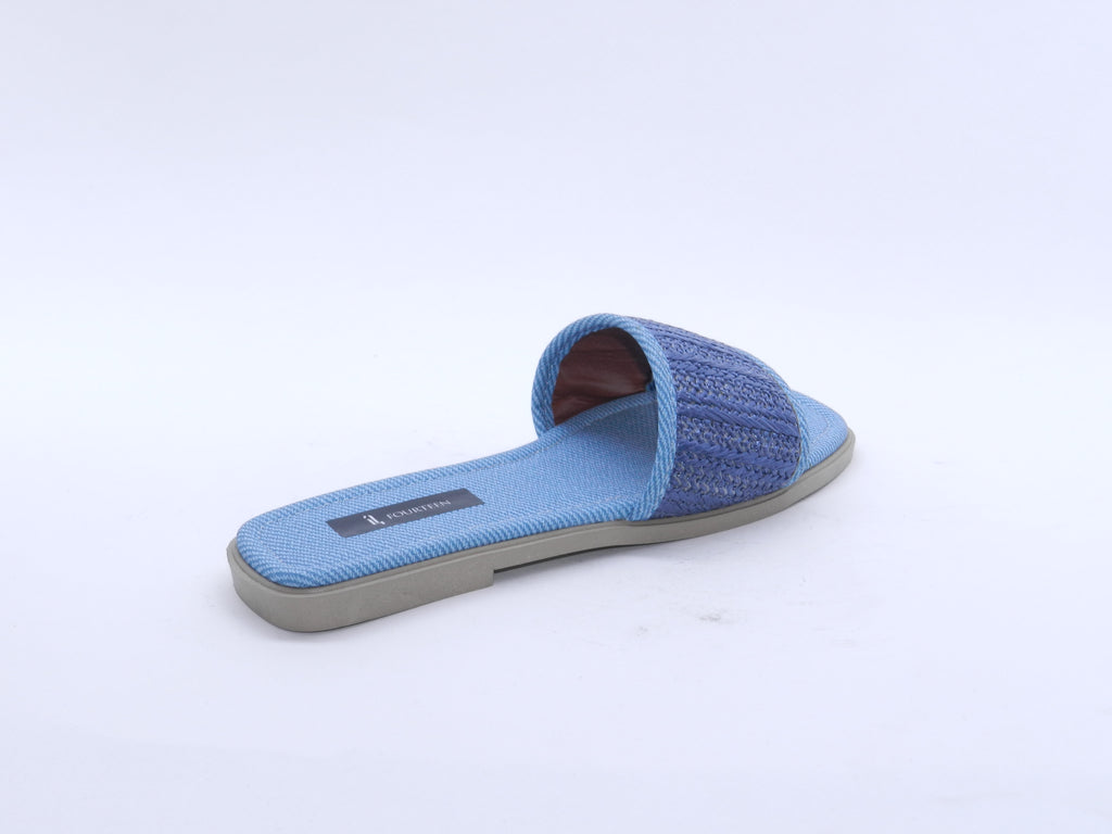 Women's Woven Flat Slipper — Denim