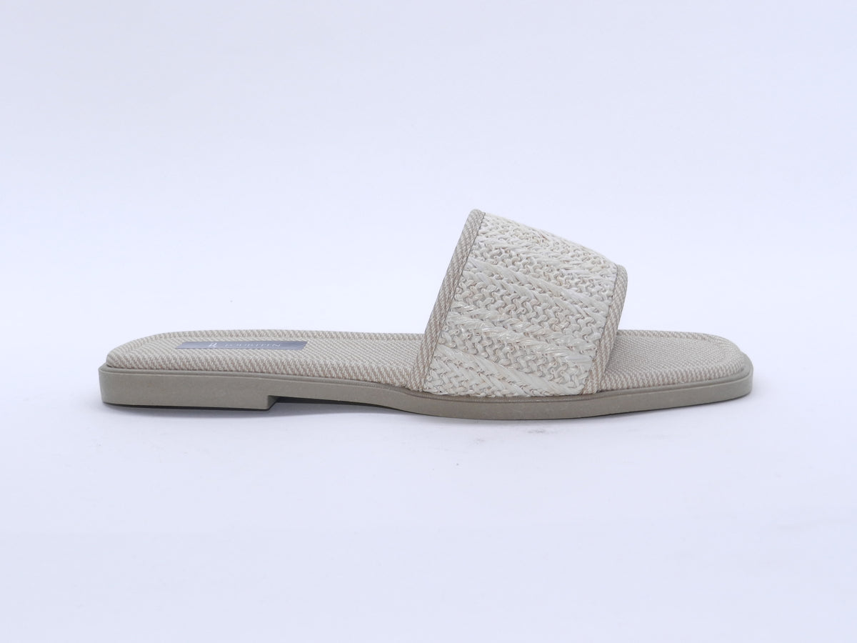 Women's Woven Flat Slipper — Beige
