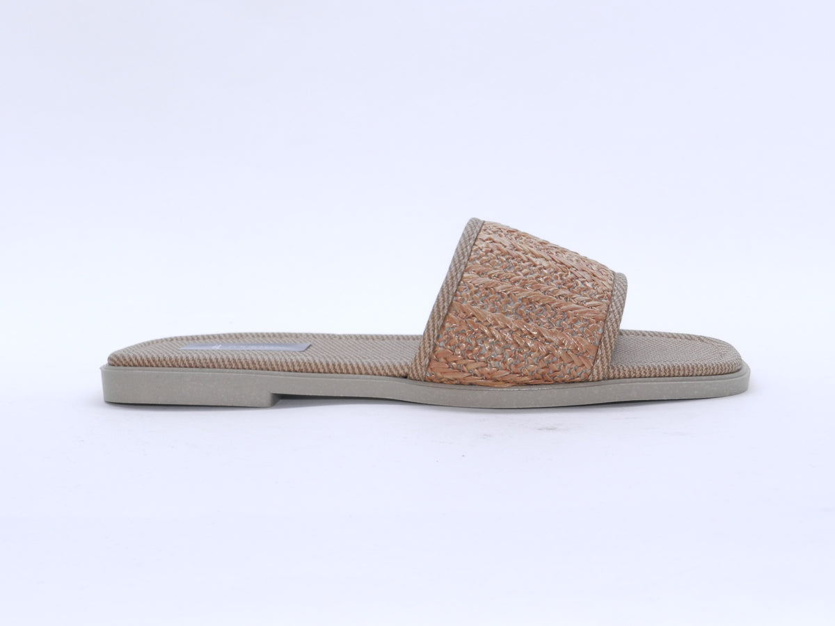 Women's Woven Flat Slipper — Tan