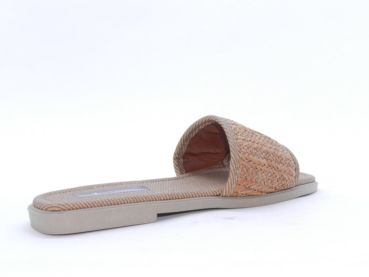 Women's Woven Flat Slipper — Tan