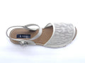 Women's Patterned Flat Sandal — Beige
