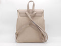 Women's Textured Synthetic Leather Backpack — Khaki