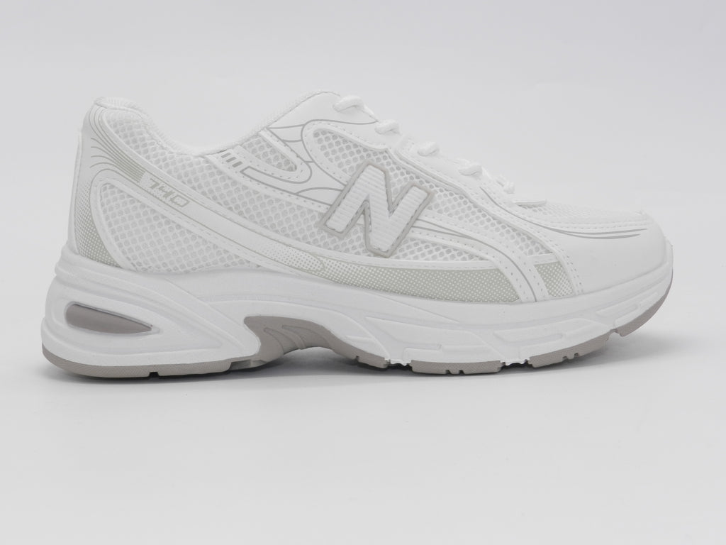 Women's Synthetic Mesh Lace-Up Sneaker — White