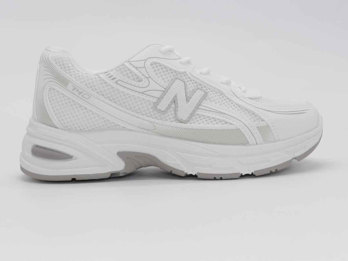 Women's Synthetic Mesh Lace-Up Sneaker — White