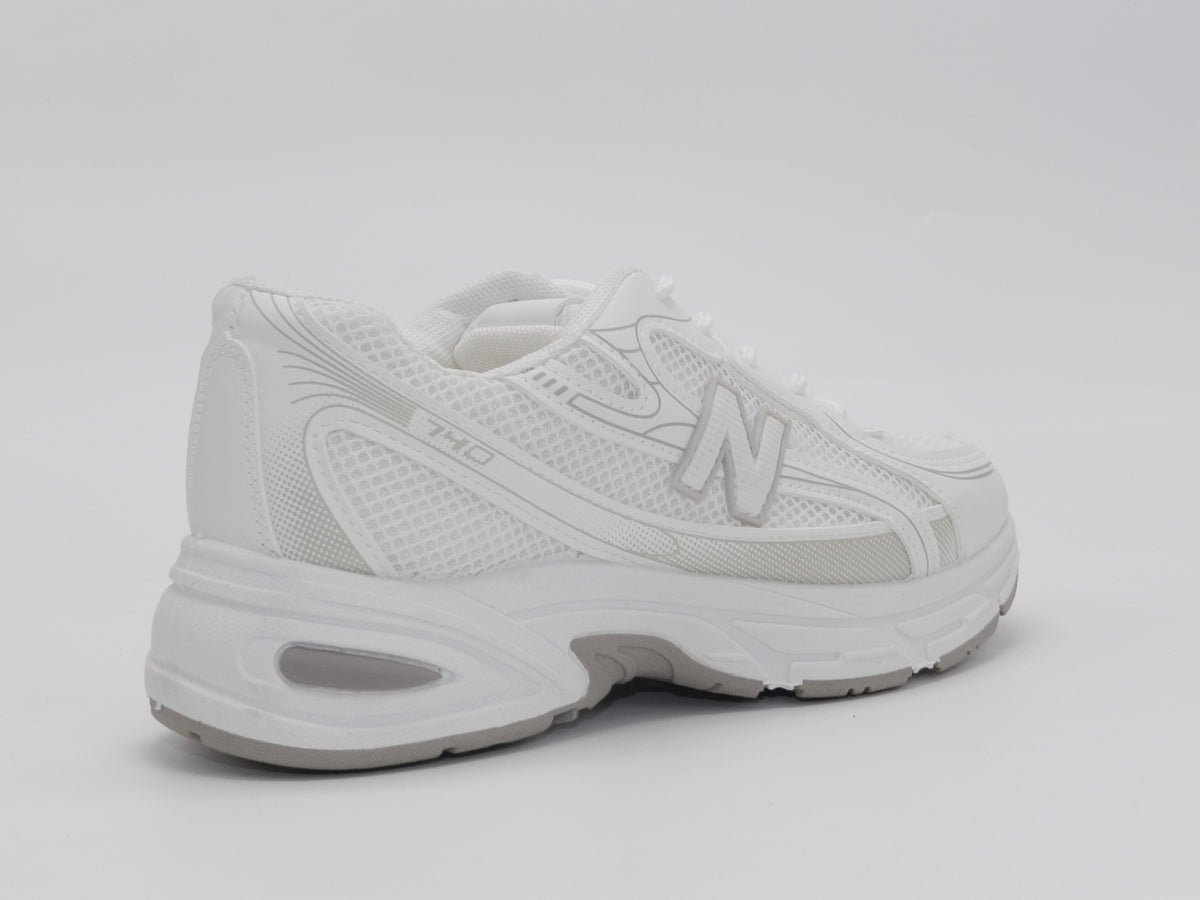 Women's Synthetic Mesh Lace-Up Sneaker — White