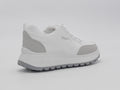 Women's Faux Leather Low-Top Sneaker — White