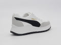 Women's Faux Leather Low-Top Sneaker — Black