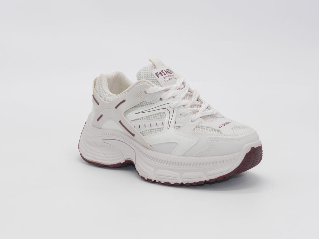 Women's Mesh Chunky Sneaker — Beige